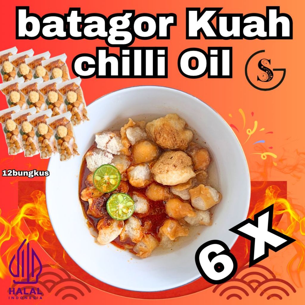 

6 Bungkus Batagor Kuah [CHILLI OIL] Paket Hemat Hotpot Instan Food