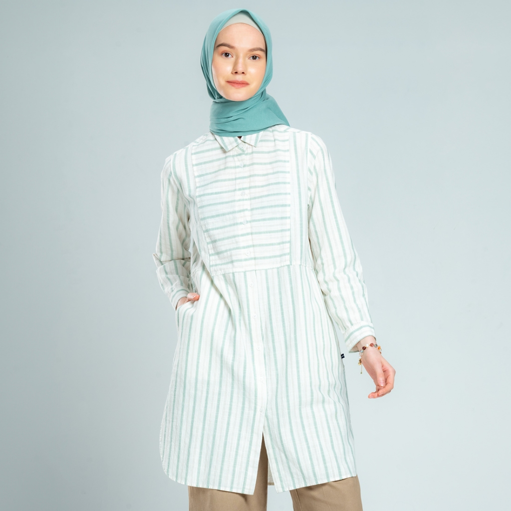 Flamoush Edrice Green Kemeja Casual Wanita