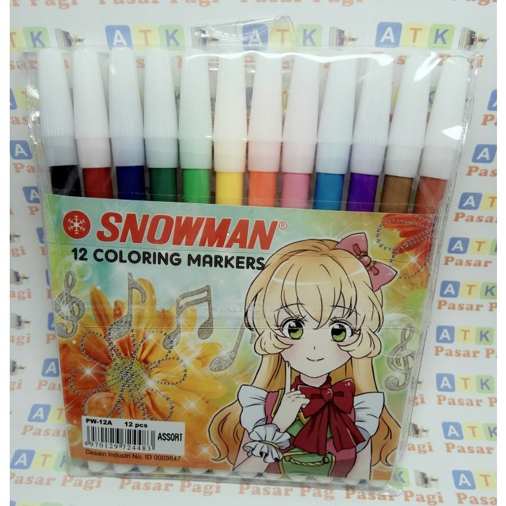 

SPIDOL KECIL SNOWMAN 12 WARNA COLOURING