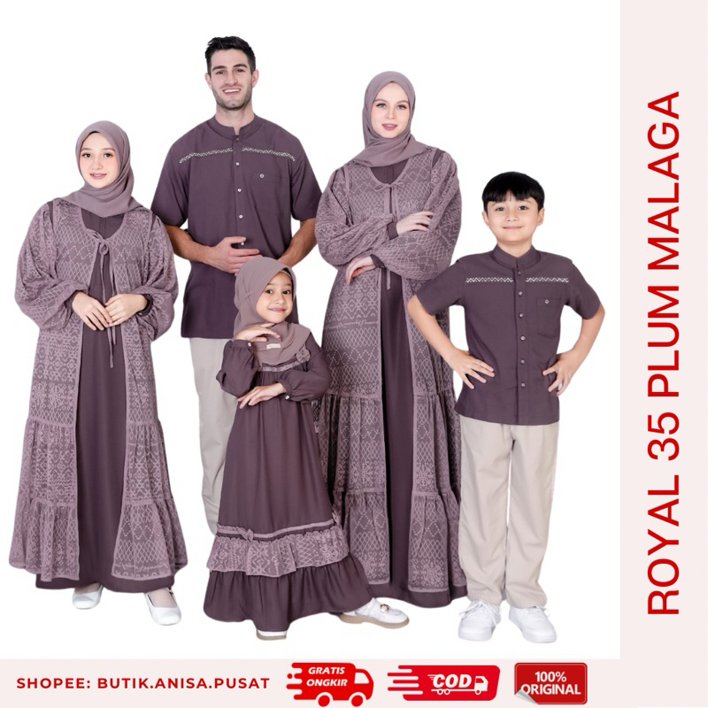 GAB - ETHICA ROYAL 35 PLUM MALAGA Sarimbit Keluarga 2024 Gamis Kagumi 324 Kagumi Kids 171 Koko Kahfi