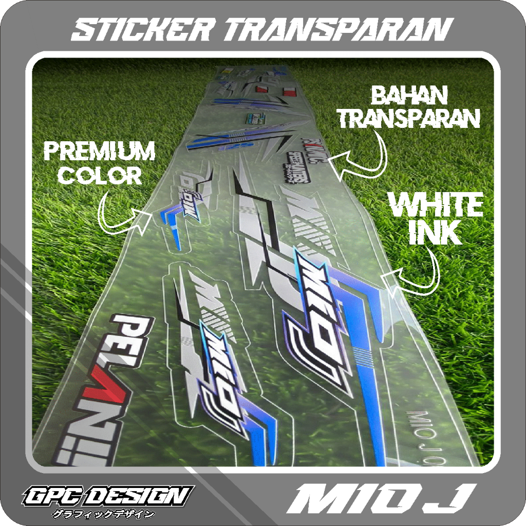 STRIPING TRANSPARAN MIO J VARIASI LIST MOTOR DESAIN MINIMALIS GPC 009