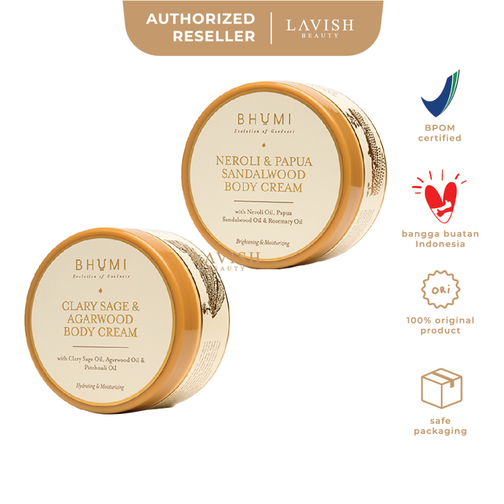 BHUMI Clary Sage & Agarwood // Neroli & Sandalwood Body Cream (100gr)