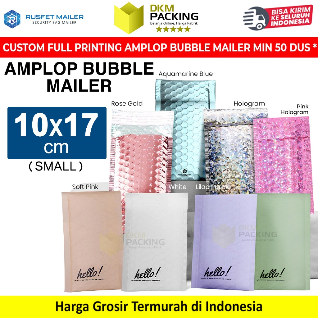 

Amplop Bubble Wrap Security Mailer Envelope Bag 10x17cm RUSFET /SATUAN
