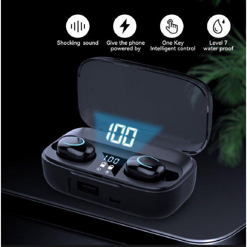 TWS X10 Headset Bluetooth Wireless Headset Gaming Powerbank Earphone Tws X10