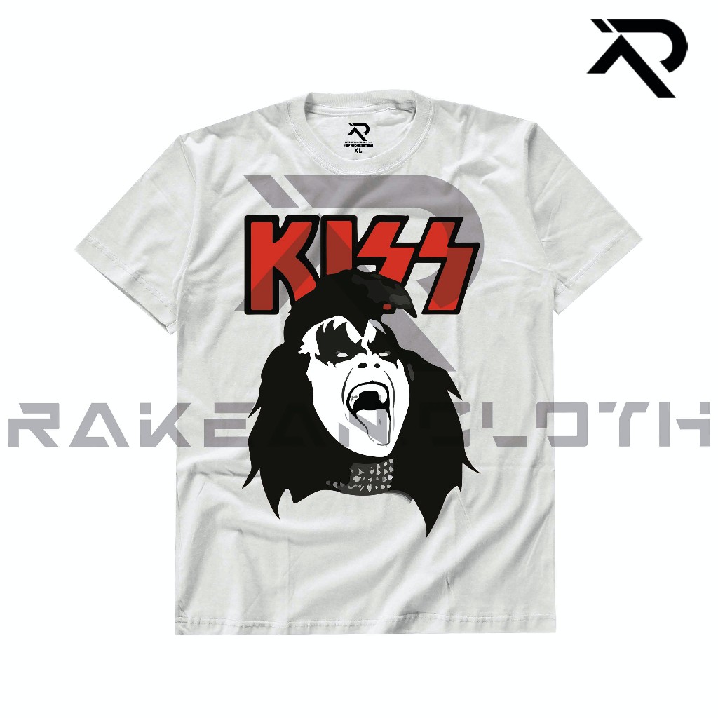 RKN Kaos Music KISS MUS-32 Unisex Combed 30s PUTIH