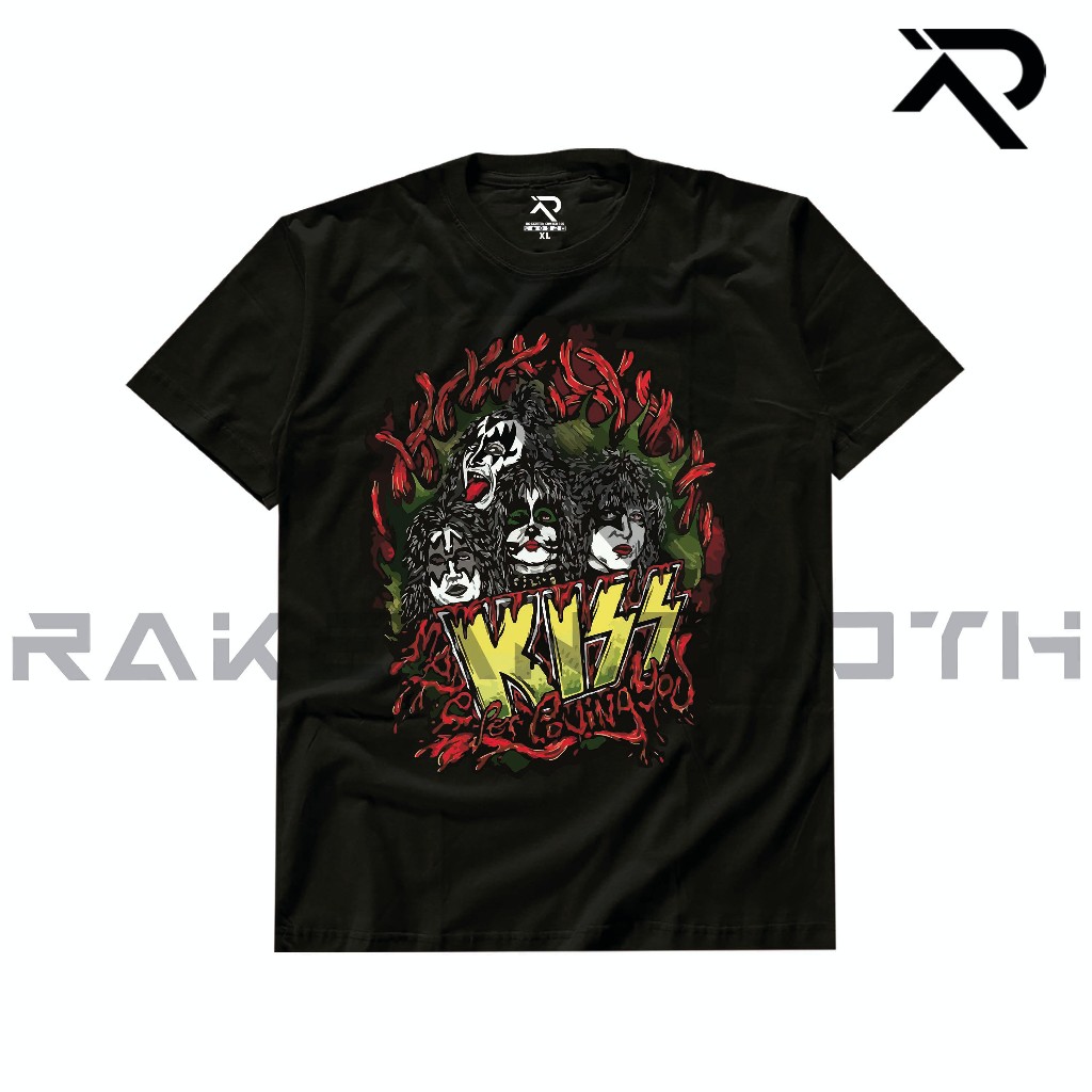 RKN Kaos Music KISS MUS-33 Unisex Combed 30s HITAM
