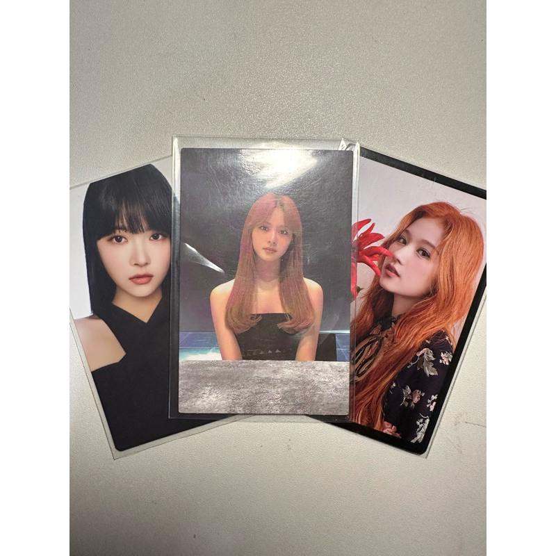 PHOTOCARD OFFICIAL twice sana more&more pob, tzuyu eyes wide open, eunchae flame rises, le sserafim