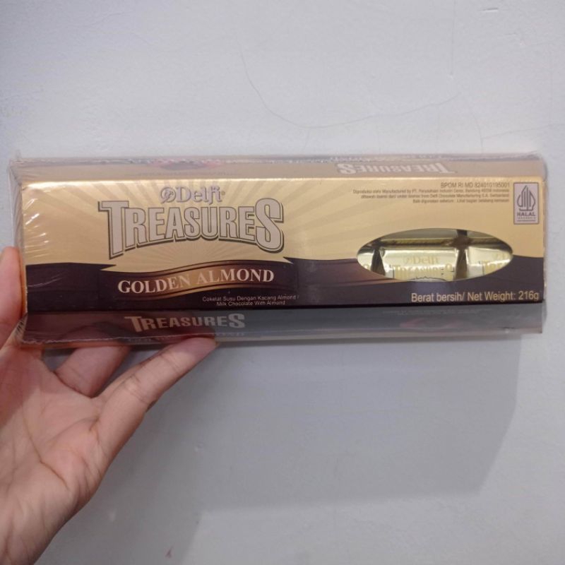 

coklat delfi treasures golden almond 216 gram