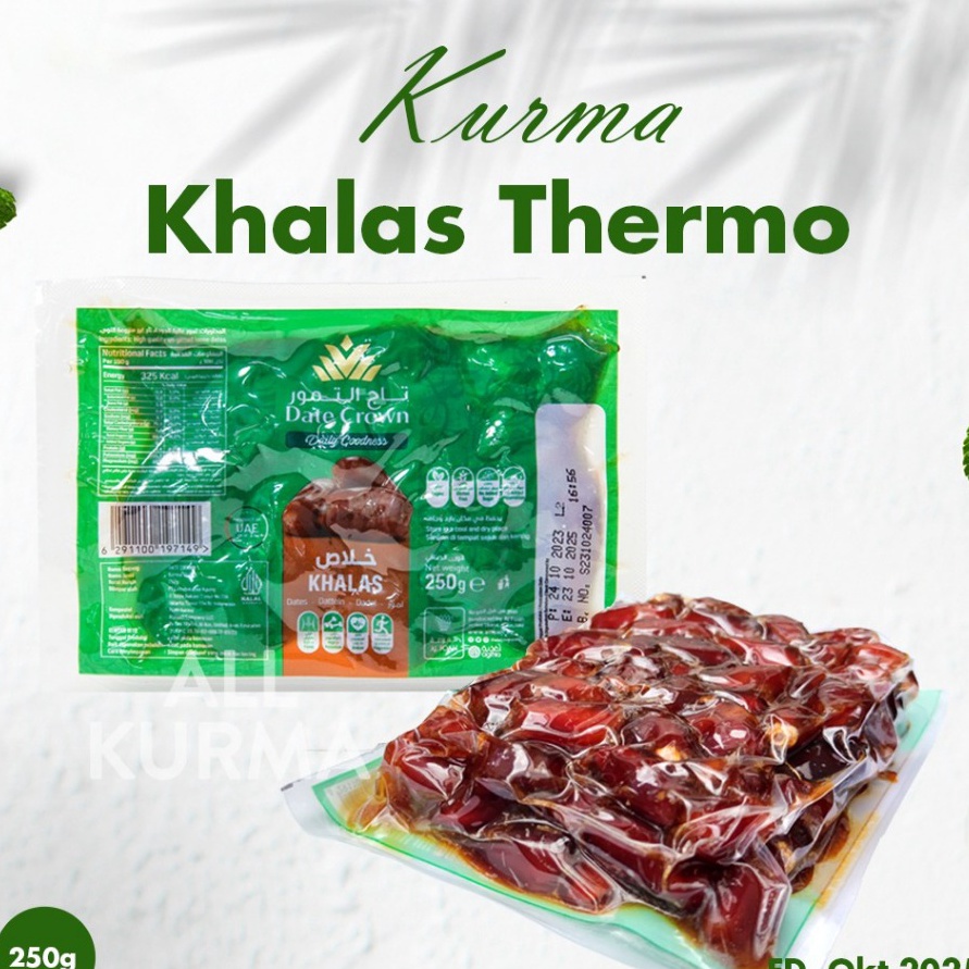 

FG2 Kurma Date crown khalas 25gr termo New EXP TERBARU