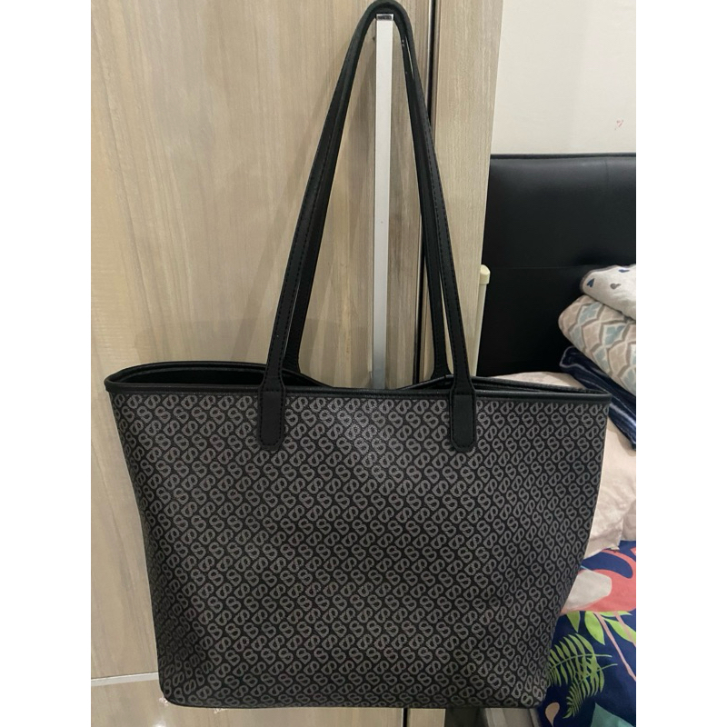 IZZY TOTE BAG BUTTONSCARVES BLACK