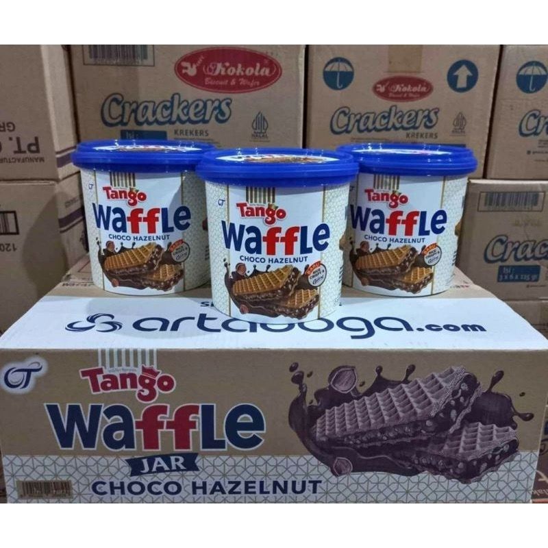 

Tango Waffle Jar Kaleng Choco Hazelnut 6x180 gr 1 KARTON Dus