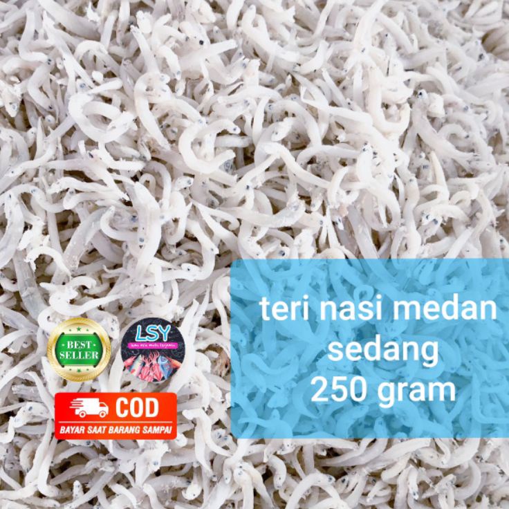 

berkualitas ikan asin teri nasi medan size sedang 25gr