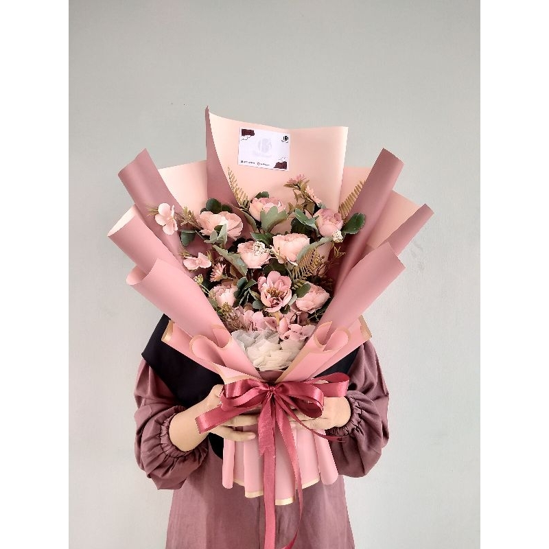 Buket bunga palsu, buket bunga artificial, buket tas