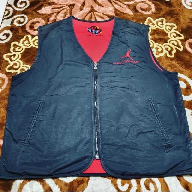 Rompi Vest Vintage Nike Air Jordan Reversible 80's..72x65..RARE ITEM