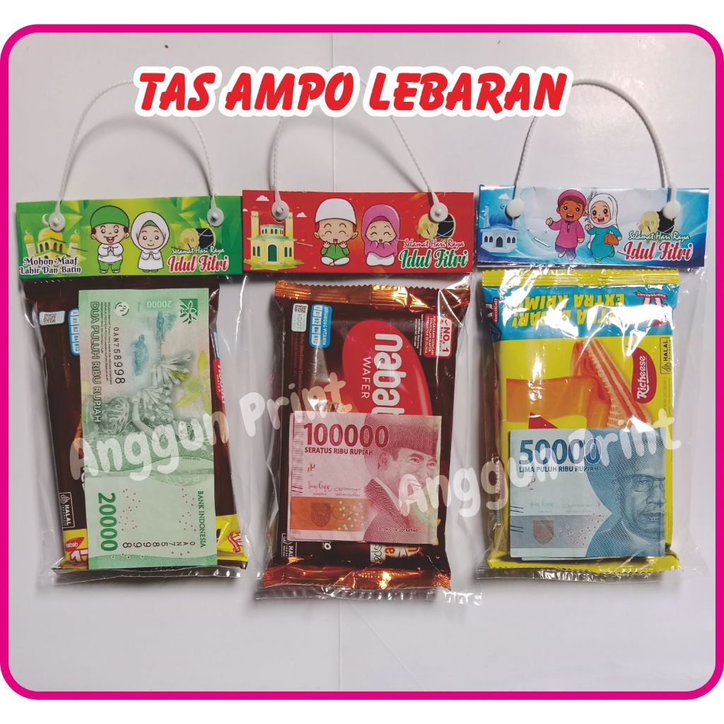 Plastik Snack Lebaran / Tas Snack Idul Fitri / Plastik Angpao Lebaran