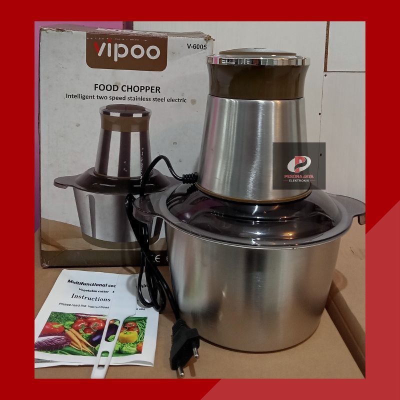 Blender chopper daging Vipoo V-6005 stainless steel
