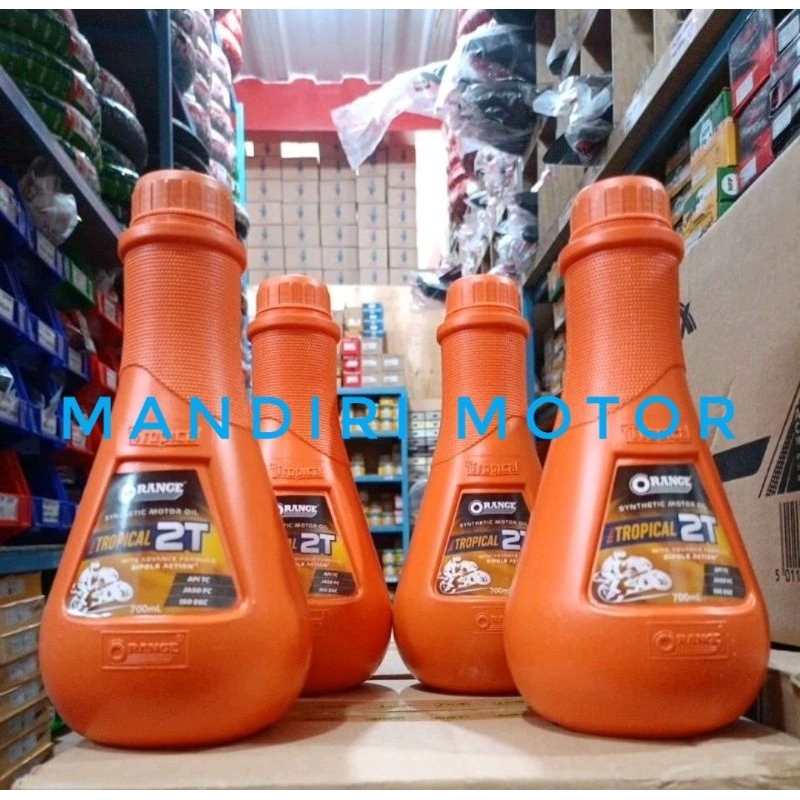 Oli Samping motor 2Tak Orange Tropical 700 ML Wangi Original Asli