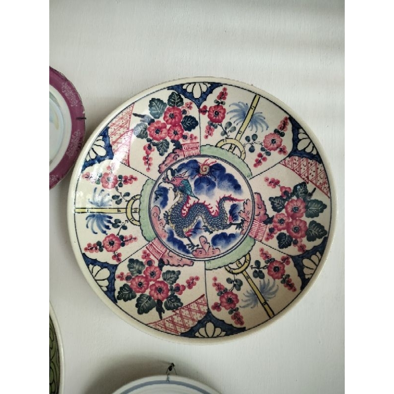 2 piring hias keramik diameter 40 cm