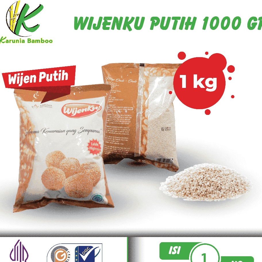 

Istimewa Biji Wijen putih India WIJENKUsesame seeds super premium 1gram wijen putih 1 kg