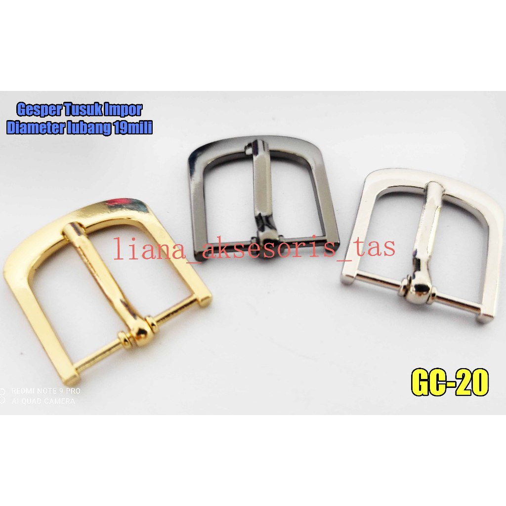 -AKSESORIS TAS (isi 1 biji) RING TUSUK 19mm RING JALAN GESPER JARUM TAS IMPORT - POPULER