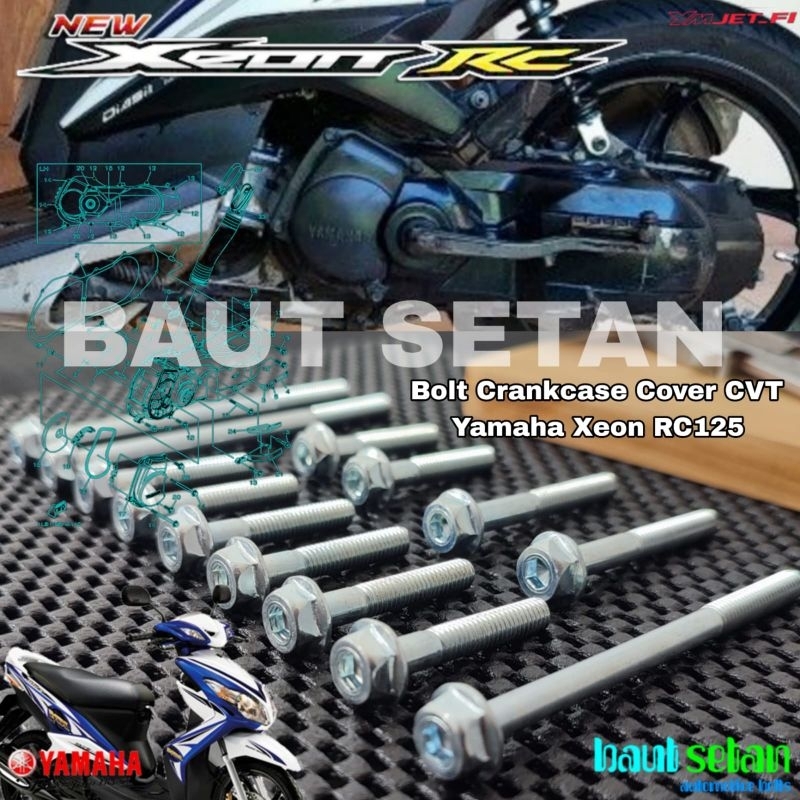 Baut blok Cvt Motor Yamaha Xeon RC/Karbu Mode Dua Kunci