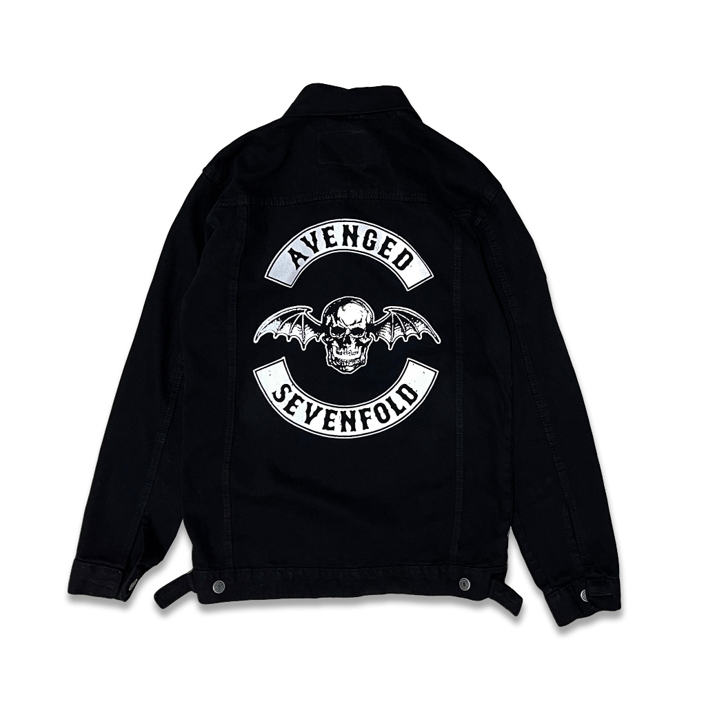 New Product Jaket Jeans Sablon Kolaborasi Dengan Bordir Motif Band Bring Me The Horizon Yang