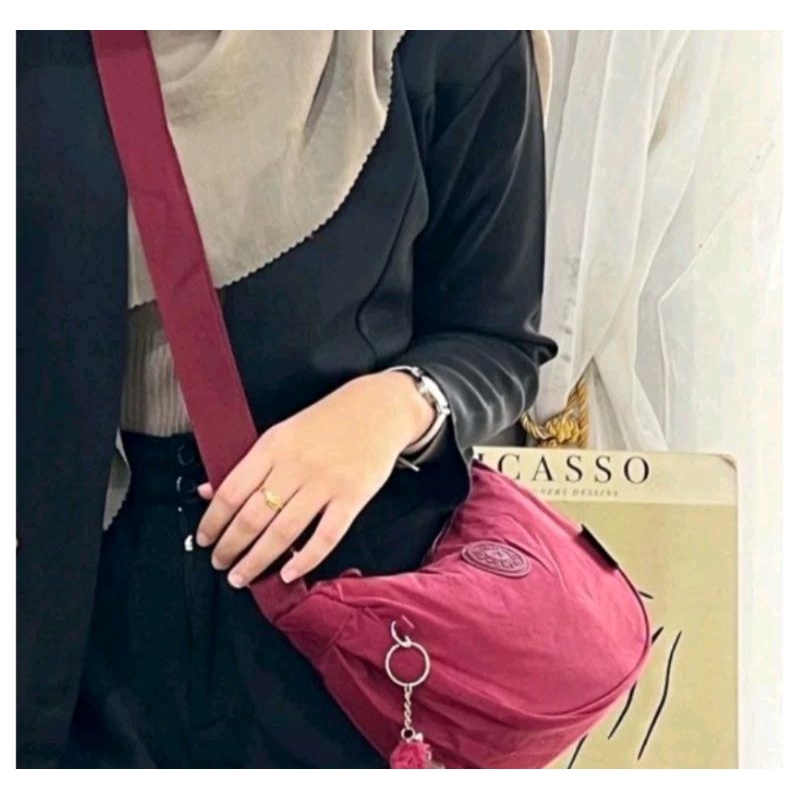 Tas Slempang Wanita Virall,Kipling Bulan Sabit,Tas Slempang Bahu Premium IMPORT Model Terbaru Terkin