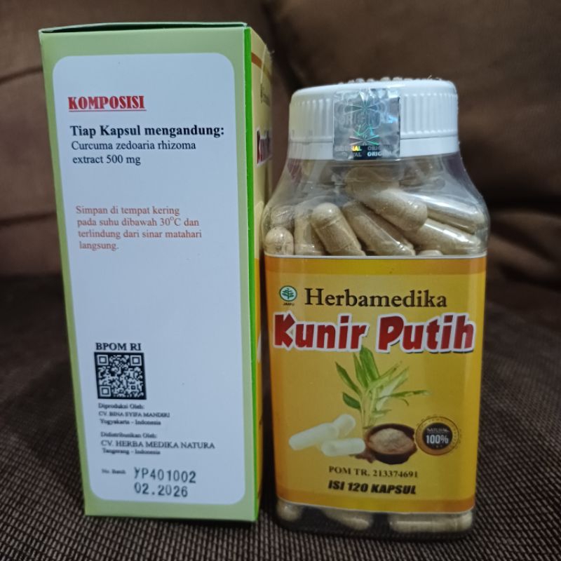 Kapsul Kunir Putih Herbamedika BPOM
