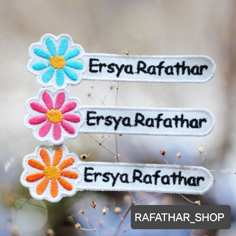 Bed Nama Bunga Bordir Bet Nama Dada