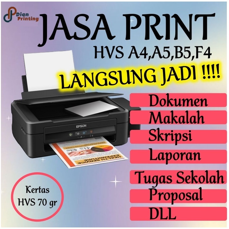 Jasa print dokumen A4 F4