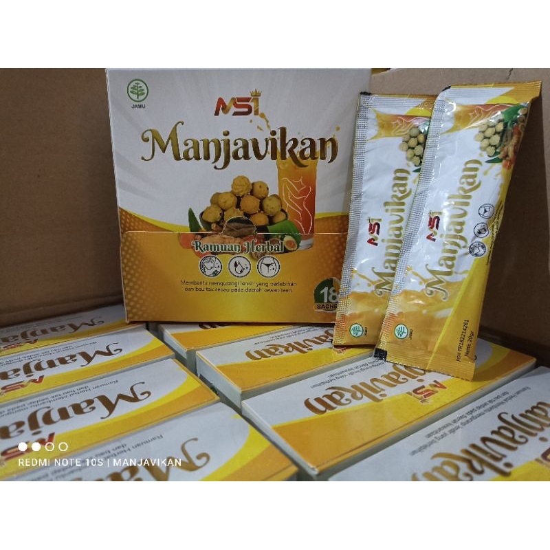 

Manjavikan 1 Box Isi 15 Sachet Original MSI Manja Vikan 1 Kotak Isi 15 Saset Ori Jamu Herbal Wanita Promil