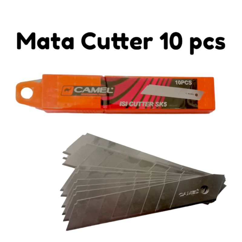 

CAMEL Isi Refill Cutter L150 10PCS / Isi Cutter L-150 Cutter Blade Refill Isi Cutter Besar Isi Pisau Kater