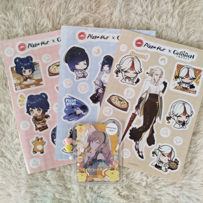 3 Set Sticker Genshin Impact Pizza Hut