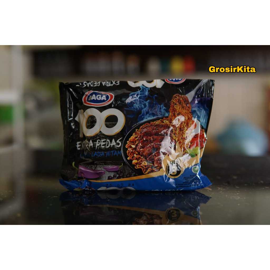 

GAGA 100 MIE INSTAN GORENG RASA LADA HITAM EXTRA PEDAS 75 GRAM