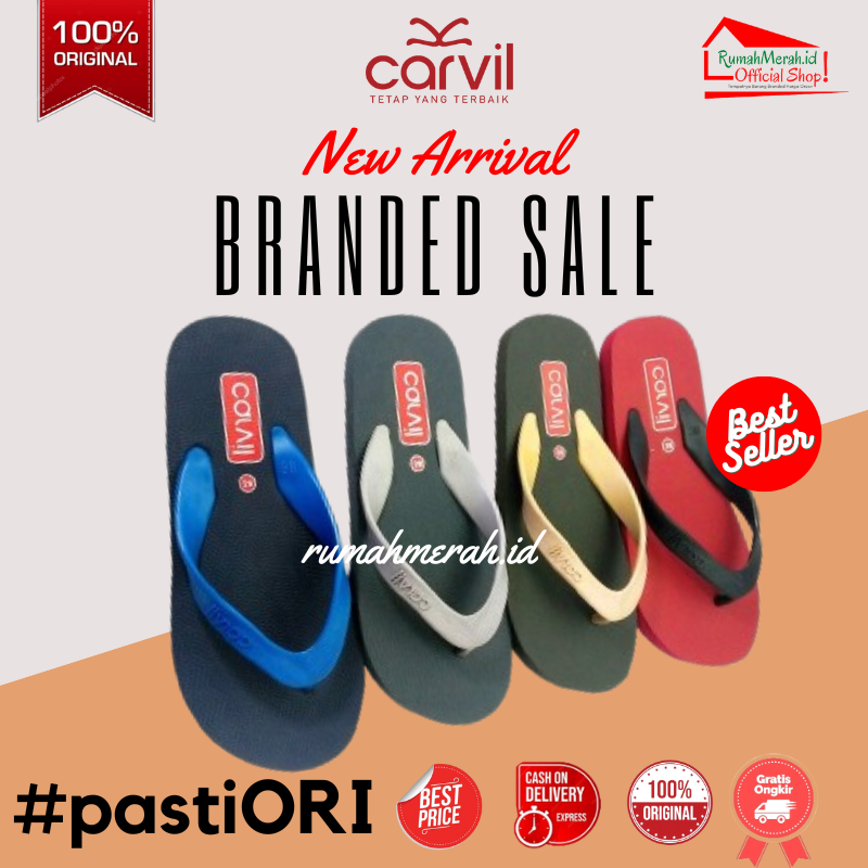 Carvil Sandal Jepit Pria OKINAWA-M Flip Flop Karet Original Carvil