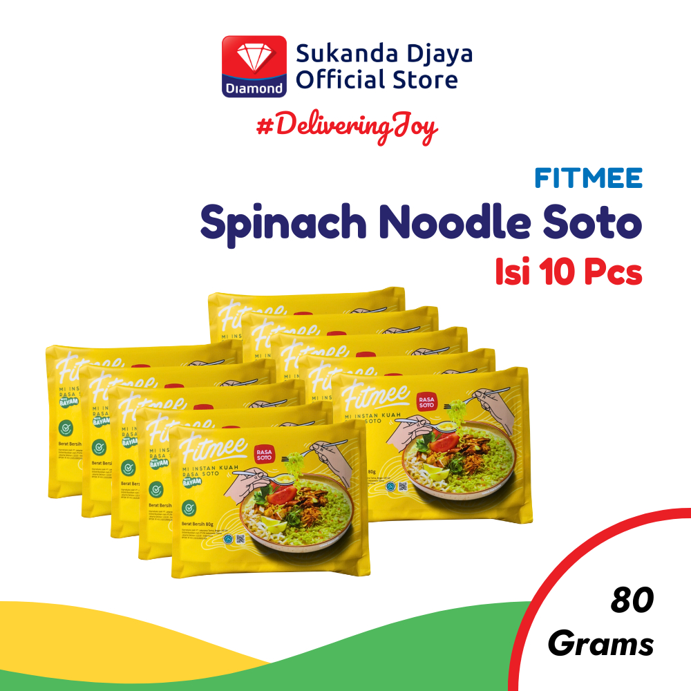 

Fitmee Mie Instan Bayam Soto 80 Gr 10 pcs