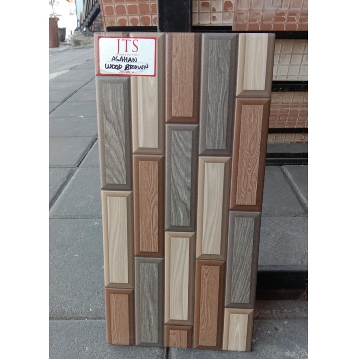 Keramik Dinding Jts 20x40 Asahan Wood Brown