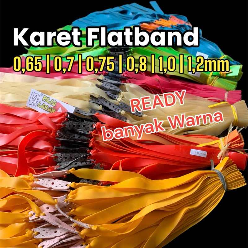 Karet ketapel burung Flatband Pipih 0,45mm - 2,0mm bisa COD