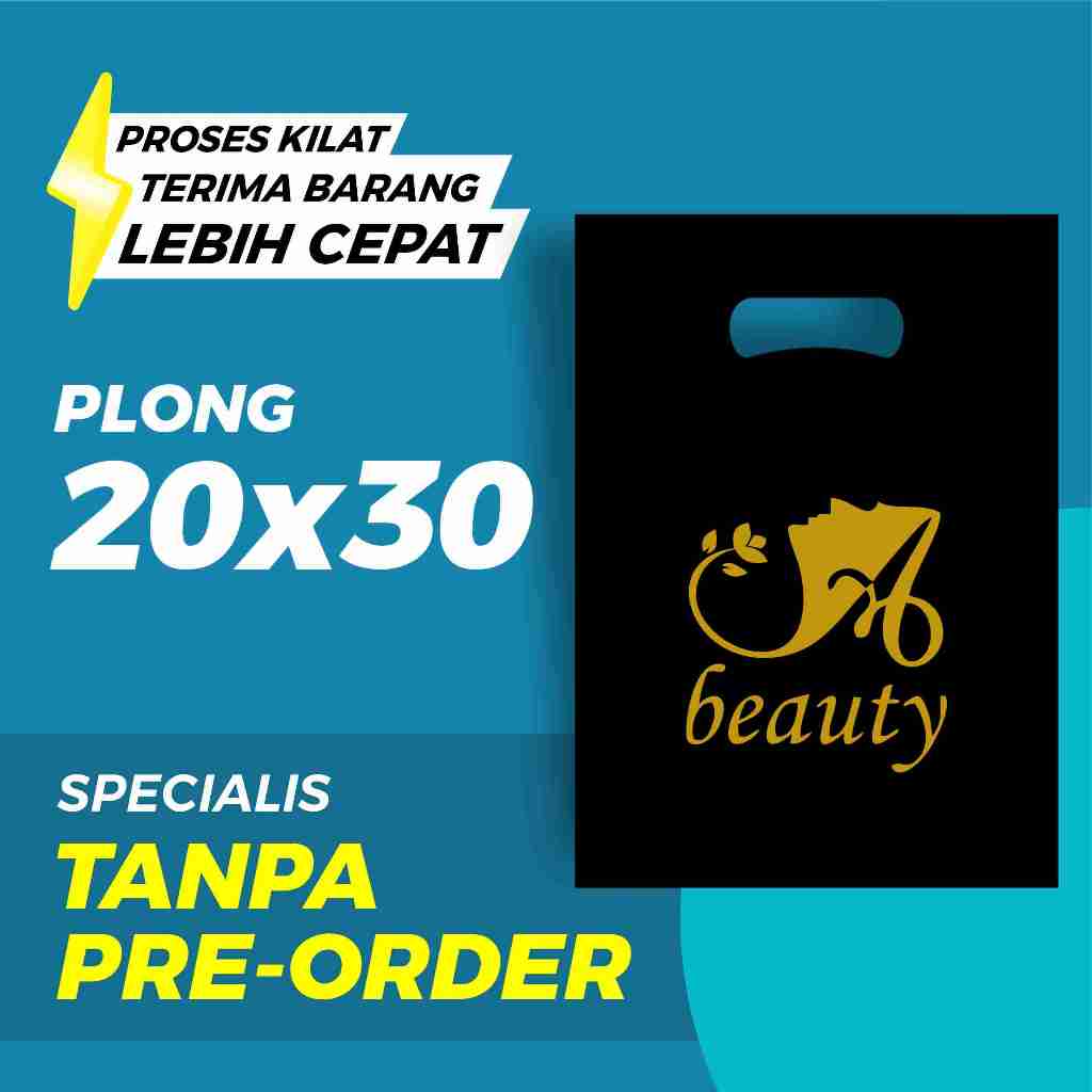 

Plastik Sablon Custom Tanpa Pre Order Plong 20x30 Free Design Bisa COD