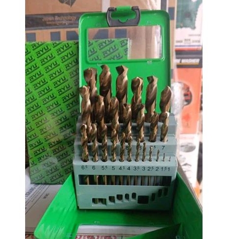 Ryu Tekiro Hss Pro Set 1-13 mm ,Mata bor besi, kayu