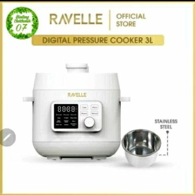 RAVELLE Digital Pressure Cooker 3 Liter Panci Presto Multi Fungsi