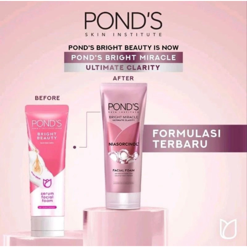 POND'S BRIGHT MIRACLE FACIAL FOAM 100G/Pond's white beauty/Pond's sabun muka