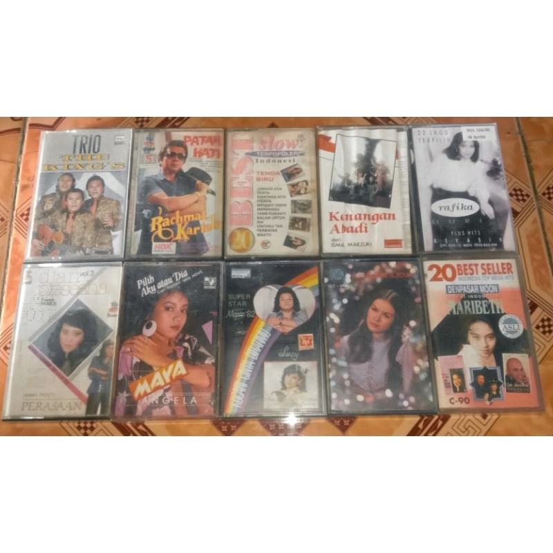 10 pcs kaset pita radio/tape jadul nostalgia
