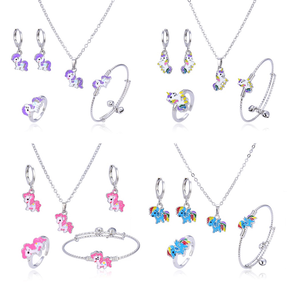 HYL JEWELRY COD Set Perhiasan Titanium Anak Wanita Anti Lapis Emas Karat Isi Love Silver Dan Tidak l