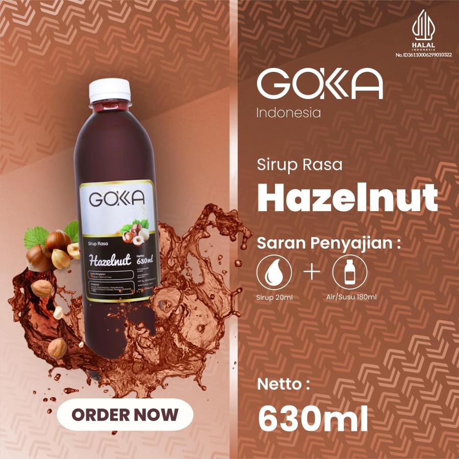 

630ml Sirup Hazelnut Syrup / Minuman Sirup Rasa Hazelnut