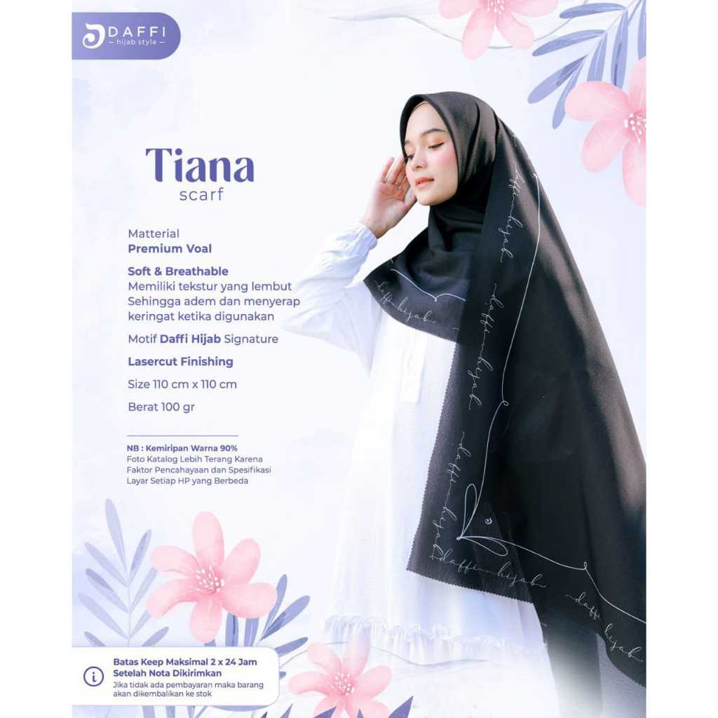 Hijab Daffi Tiana Series hijab segiempat berkualitas ORI Daffi