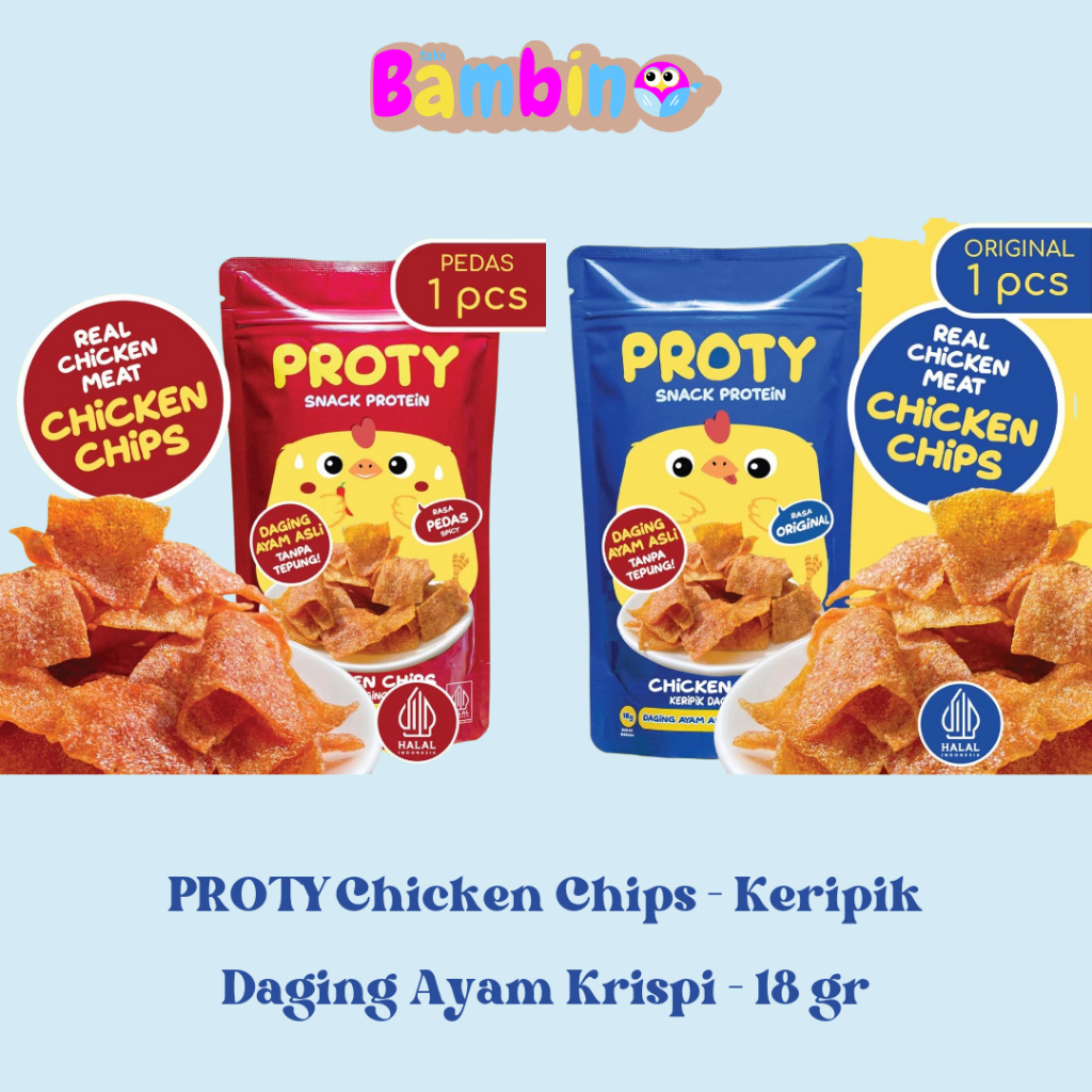 

PROTY Chicken Chips - Keripik Daging Ayam Krispi 18 gr