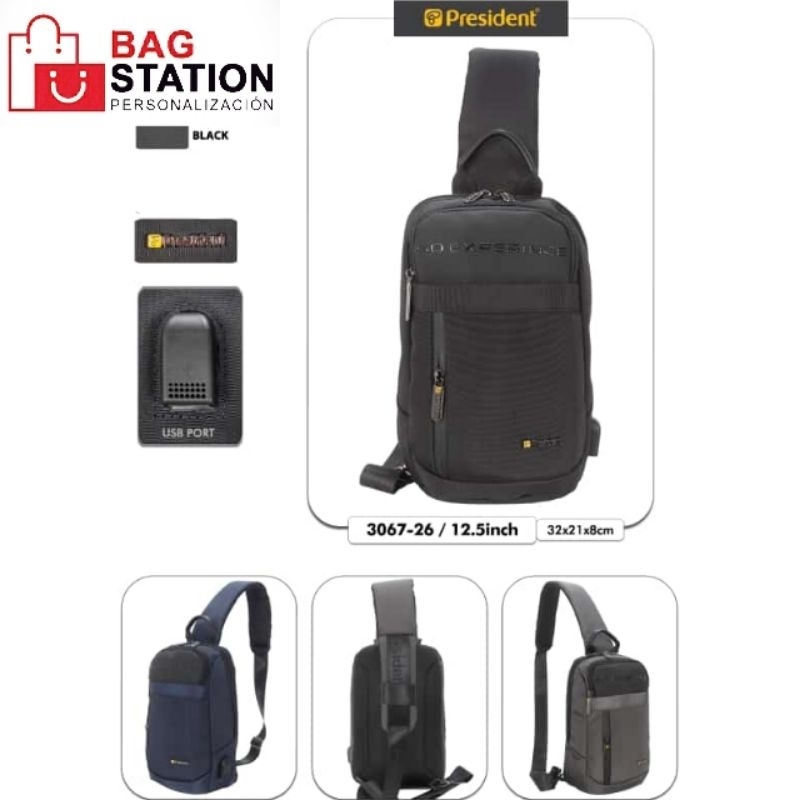 TAS SELEMPANG PRESIDENT USB ORIGINAL SLING BAG PRESIDENT USB ORIGINAL CHEST BAG PRESIDENT USB TAS CR