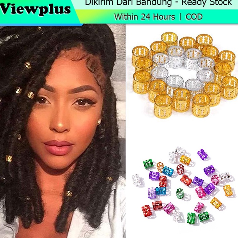 1PCS Cincin Klip Cuff ManikManik Kepang Rambut Gimbal Dapat Disesuaikan Gimbal Rambut Hair Braid Cuf