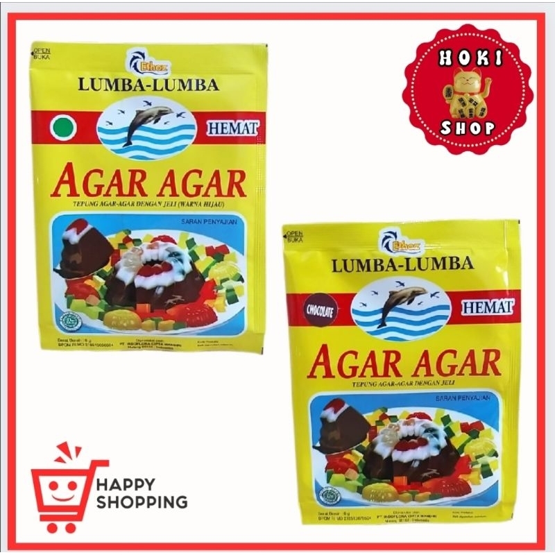 

Agar Agar Lumba Lumba 1pcs 6gr / Agar Lumba / Tepung Agar Agar